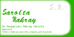 sarolta makray business card